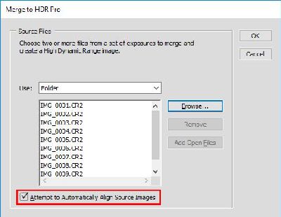 Photoshop merge HDR